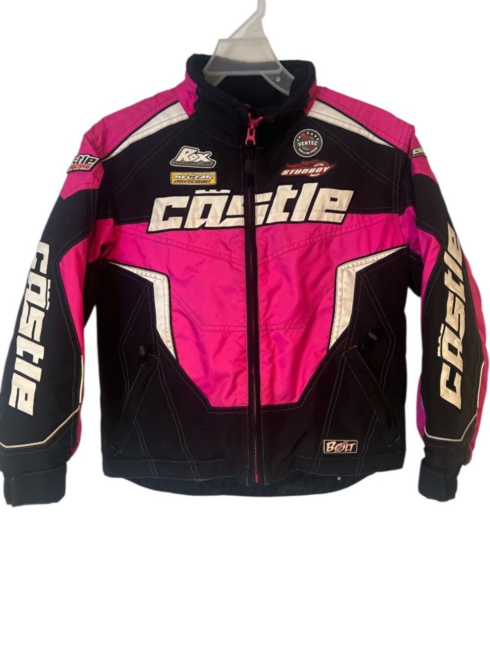 Castle X Youth Girls Snowboard Snowmobile Winter Coat Jacket Medium Black Pink